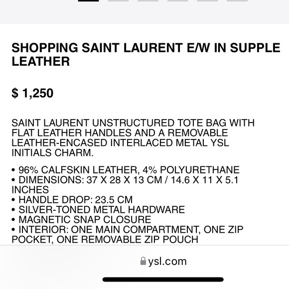 HP🎉NWT Saint Laurent east west shopping tote - Picture 16 of 16